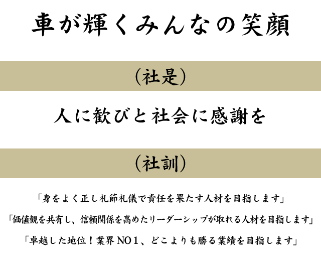 車が輝くみんなの笑顔